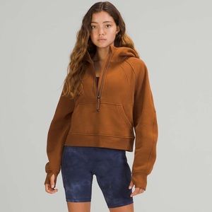 Lululemon scuba 1/2 zip crop hoodie